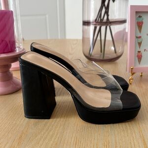 Elegant Black Women's Block Heel Sandals